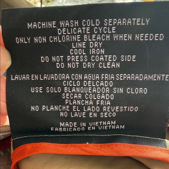 Cole Haan Womens Packable Trench Khaki Tan Versatile Hooded Rainwear Size L - Picture 2 of 12